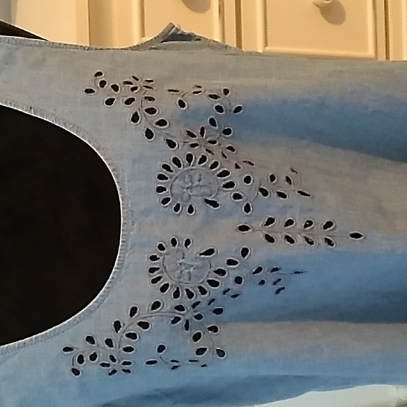 Lucky Brand Handcrafted Eyelet Sleeveless Tank Size XL - Picture 2 of 4